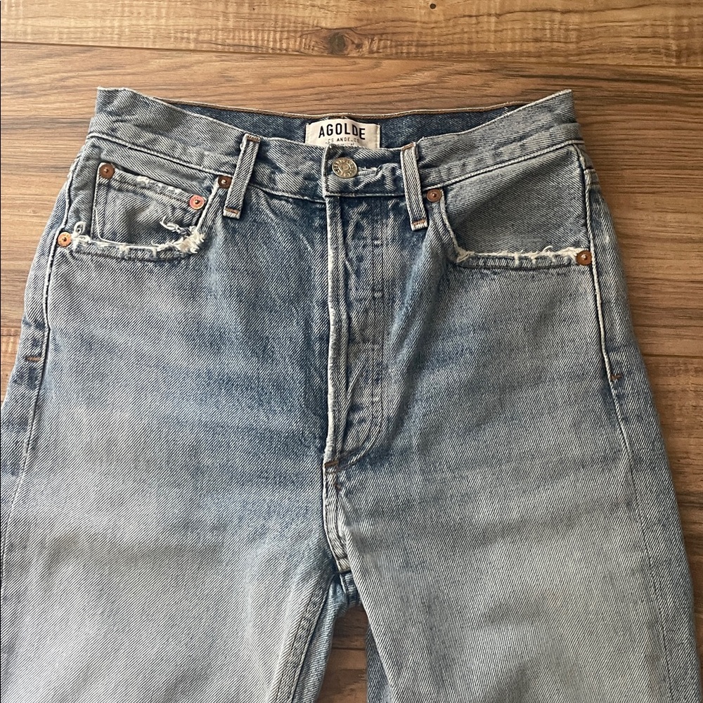 AGOLDE RILEY High Rise Straight Crop Jeans Straight Jeans 24 - Picture 3 of 8